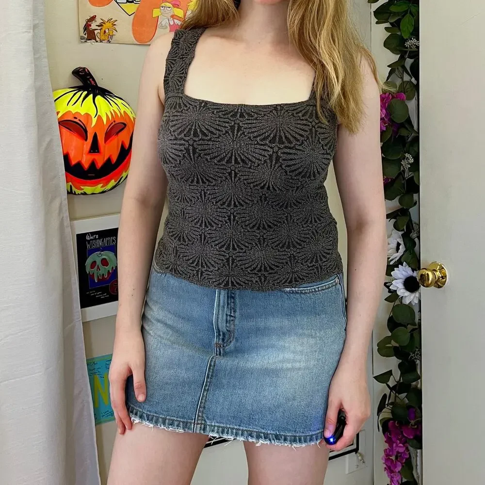 Intimately Free People Grey Tank Top Love Letter Cami Size M/L